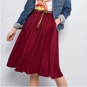 Modcloth Breathtaking Tiger Lily Midi Skirt